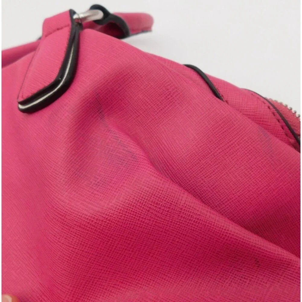 Guess Satchel Handbag with Matching Wallet Set Hot Pink White Y2K Charms